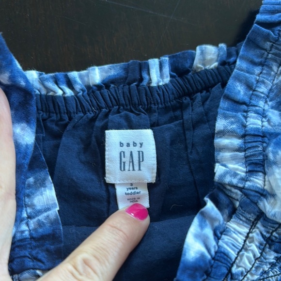 GAP Blue Tie-Dye Jumpsuit with Elasticated Fit - Picture 2 of 2